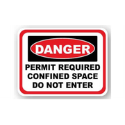 24" x 18" RECTANGLE SIGNS -  Rectangle Sign - Danger Permit Required Confined Space Do Not Enter - LS-SIGN 432 #2262 -UEN