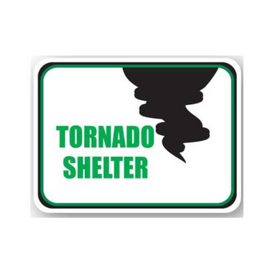 30" x 21" RECTANGLE SIGNS - Rectangle Sign - Tornado Shelter - LS-SIGN 630 #2207 -UEN