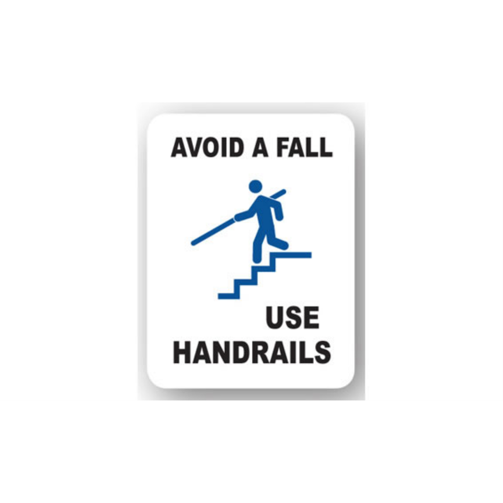 30" x 21" RECTANGLE SIGNS - Rectangle Sign - Avoid A Fall Use Handrails - LS-SIGN 630 #2233 -UEN