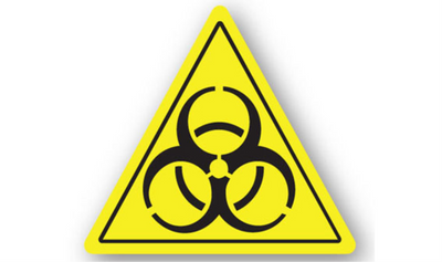 12" TRIANGLE SIGNS - Triangle Sign - Biohazard - DSV-SIGN 144 #0079 -UEN