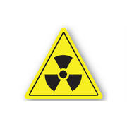 16" TRIANGLE SIGNS -  Triangle Sign - Radiation - DSV-SIGN 256 #0086 -UEN
