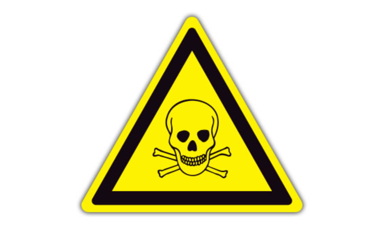 16" TRIANGLE SIGNS -  Triangle Sign - Skull & Crossbones - LS-SIGN 256 #1238 -UEN