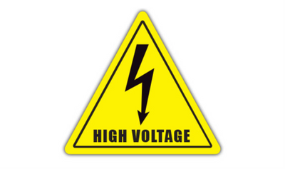 16" TRIANGLE SIGNS - Triangle Sign - High Voltage - DSV-SIGN 256 #0074 -UEN
