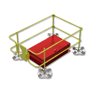 Leading Edge Safety Ballasted Roof Hatch Guardrail For A 30" X 54" Hatch - WBRH-30X54-18-ASM
