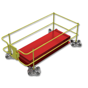 Leading Edge Safety Ballasted Roof Hatch Guardrail For A 48" X 96" Hatch - WBRH-48X96-17-ASM