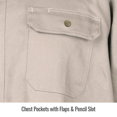 Black Stallion WF2110-ST FR Stretch Cotton Welding Jacket - Tan