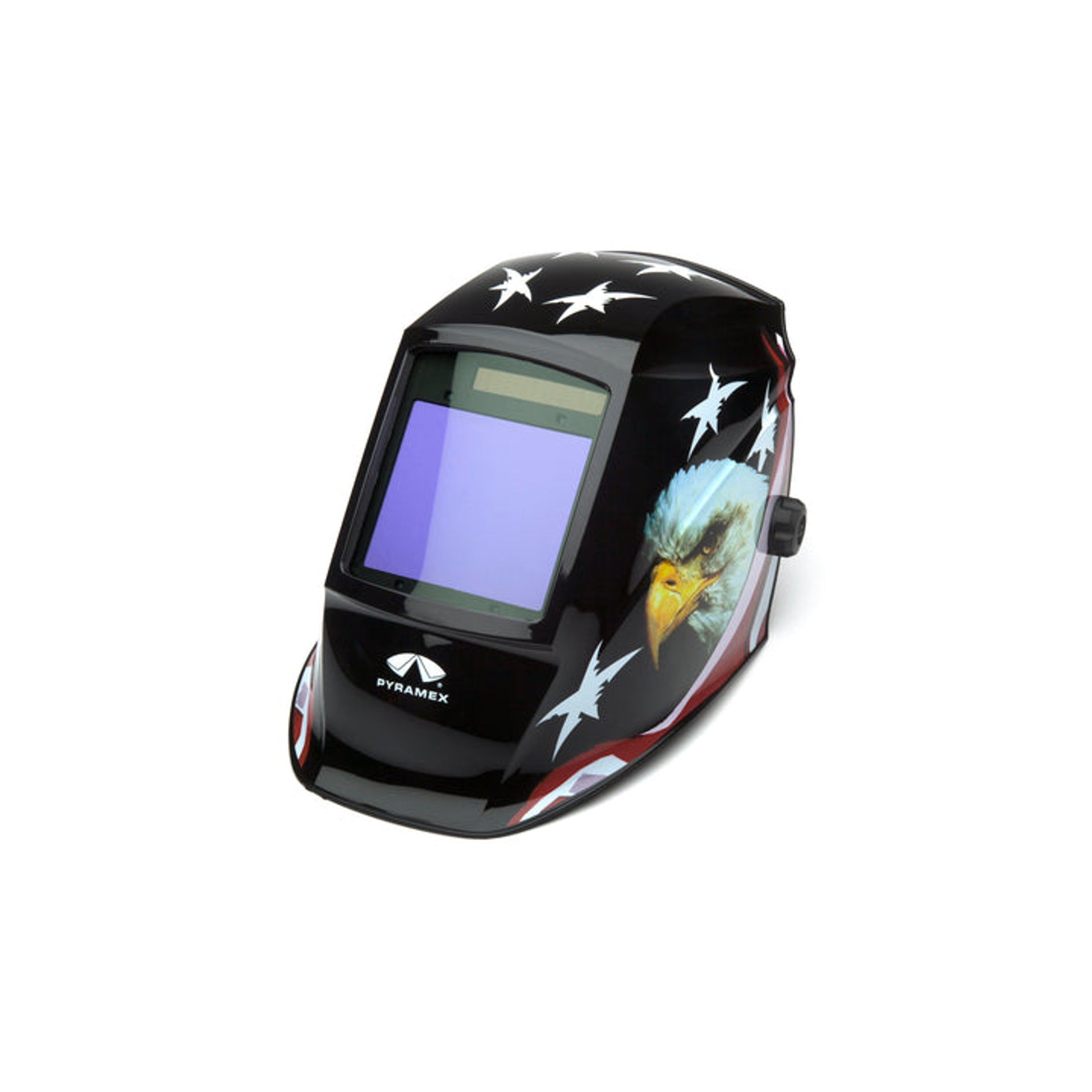 Pyramex - LeadHead - AUTODARKENING WELDING HELMET-MANUAL-98x87mm-AMERICAN EAGLE - 1/Pair