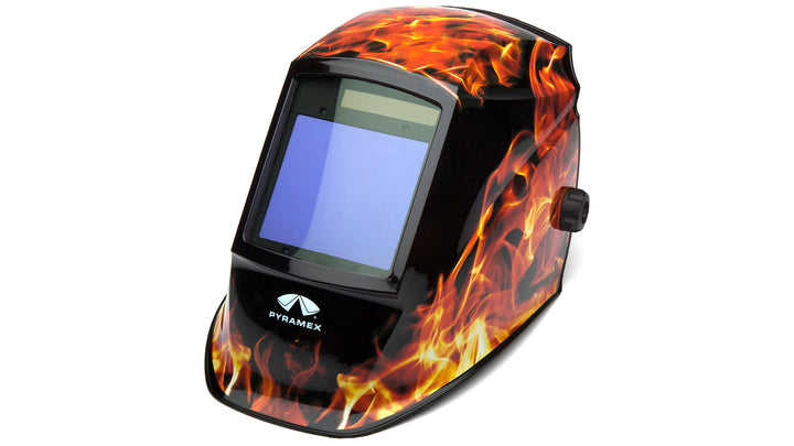 Pyramex - LeadHead - AUTODARKENING WELDING HELMET-MANUAL-98x87mm-FLAME - 1/Pair