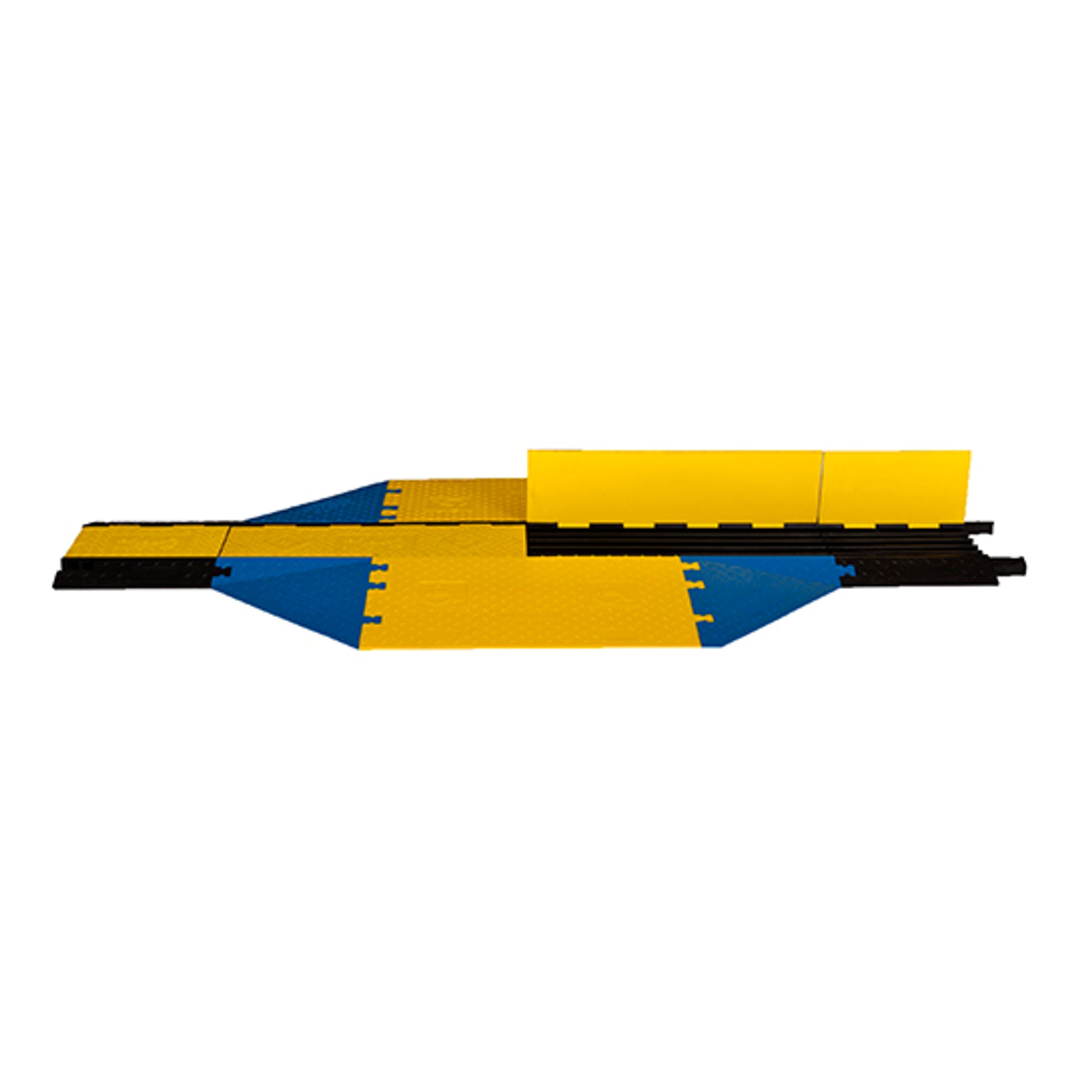 Cable Protector - Yellow Jacket - 5-Ch - 1.25" - Ams - ADA - Kit 1 - Dog Bone - Yellow/Black - 65 - 200 Lb Load - WSA-125-KIT1-HS