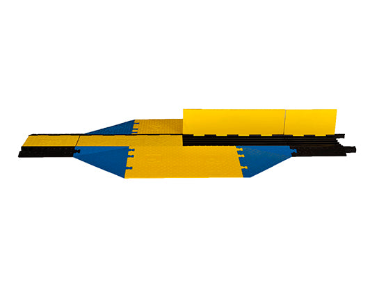Cable Protector - Yellow Jacket - 5-Ch - 1.25" - Ams - ADA - Kit 1 - Dog Bone - Yellow/Black - 65 - 200 Lb Load - WSA-125-KIT1-HS