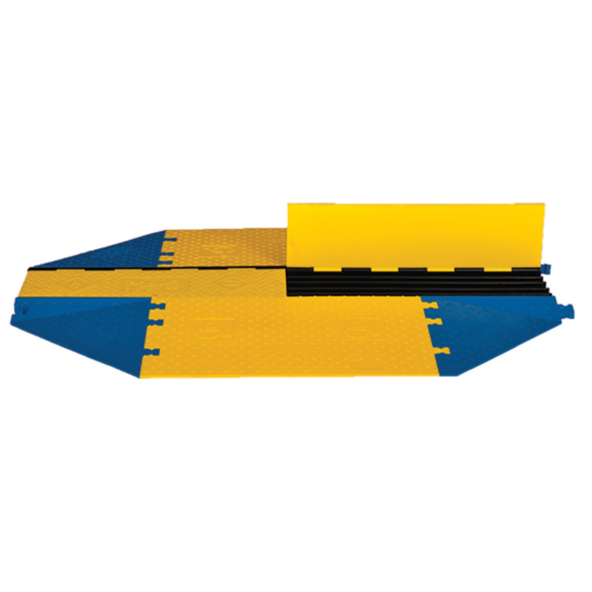 Cable Protector - Yellow Jacket - 5-Ch - 1.25" - Ams - ADA - Kit 2 - Dog Bone - Yellow/Black - 65 - 200 Lb Load - WSA-125-KIT2-HS