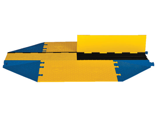 Cable Protector - Yellow Jacket - 5-Ch - 1.25" - Ams - ADA - Kit 2 - Dog Bone - Yellow/Black - 65 - 200 Lb Load - WSA-125-KIT2-HS