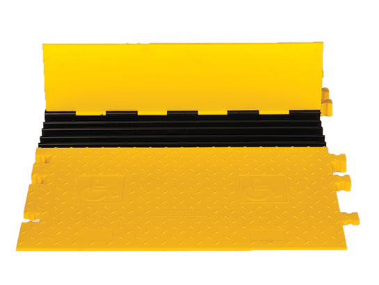 Cable Protector - Yellow Jacket - 5-Ch - 1.25" - Ams - ADA - Kit 3 - Dog Bone - Yellow/Black - 65 - 200 Lb Load - WSA-125-KIT3-HS