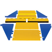Cable Protector - Yellow Jacket - 3-Ch - 2.25" - Ams - ADA - Kit 1 - Dog Bone - Yellow/Black - 65 - 200 Lb Load - WSA-225-KIT1-HS