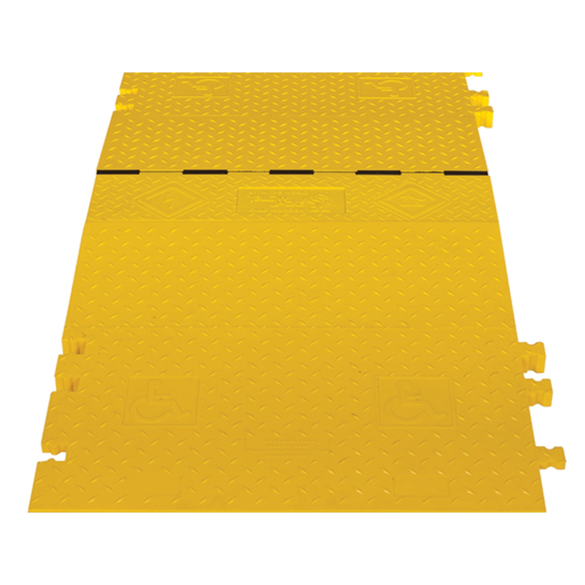 Cable Protector - Yellow Jacket - 3-Ch - 2.25" - Ams - ADA - Kit 2 - Dog Bone - Yellow/Black - 65 - 200 Lb Load - WSA-225-KIT2-HS