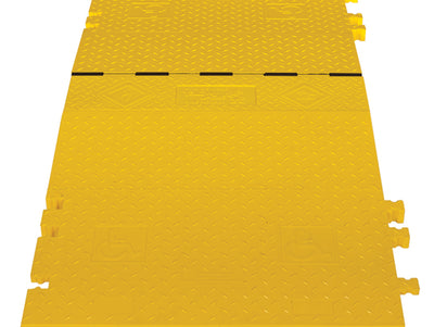 Cable Protector - Yellow Jacket - 3-Ch - 2.25" - Ams - ADA - Kit 2 - Dog Bone - Yellow/Black - 65 - 200 Lb Load - WSA-225-KIT2-HS
