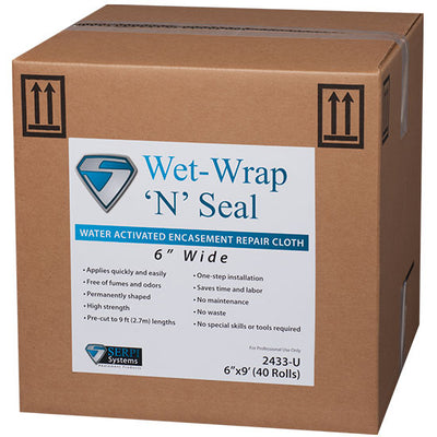 Fiberlock SERPI Wet - Wrap 'N' Seal - Wet - Wrap 'N'Seal - 6" x 9' Roll (40/Case) - 2433-U