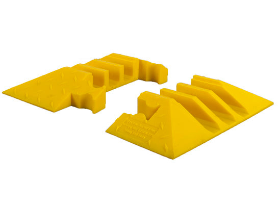 Cable Protector - Yellow Jacket - 3-Ch - 2.25" - End Boot Pair - Dog Bone - Yellow - 56 - 840 Lb Load - YJ3EB-225-Y