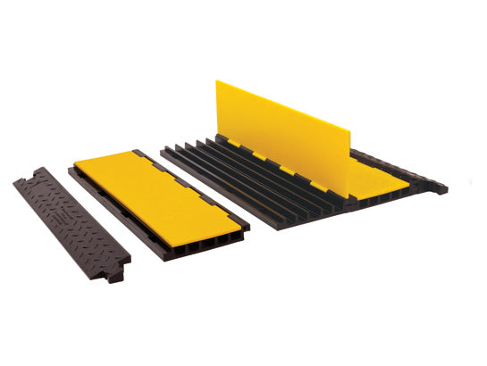 Cable Protector - Yellow Jacket - 5-Ch - 1.25" - Ams - Hourglass - Yellow/Black - 65 - 200 Lb Load - YJ5-125-AMS-Y/B