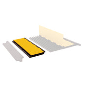 Cable Protector - Yellow Jacket - 5-Ch - 1.25" - Ams Center Section - Hourglass - Yellow/Black - YJ5-125AMSCTRYB