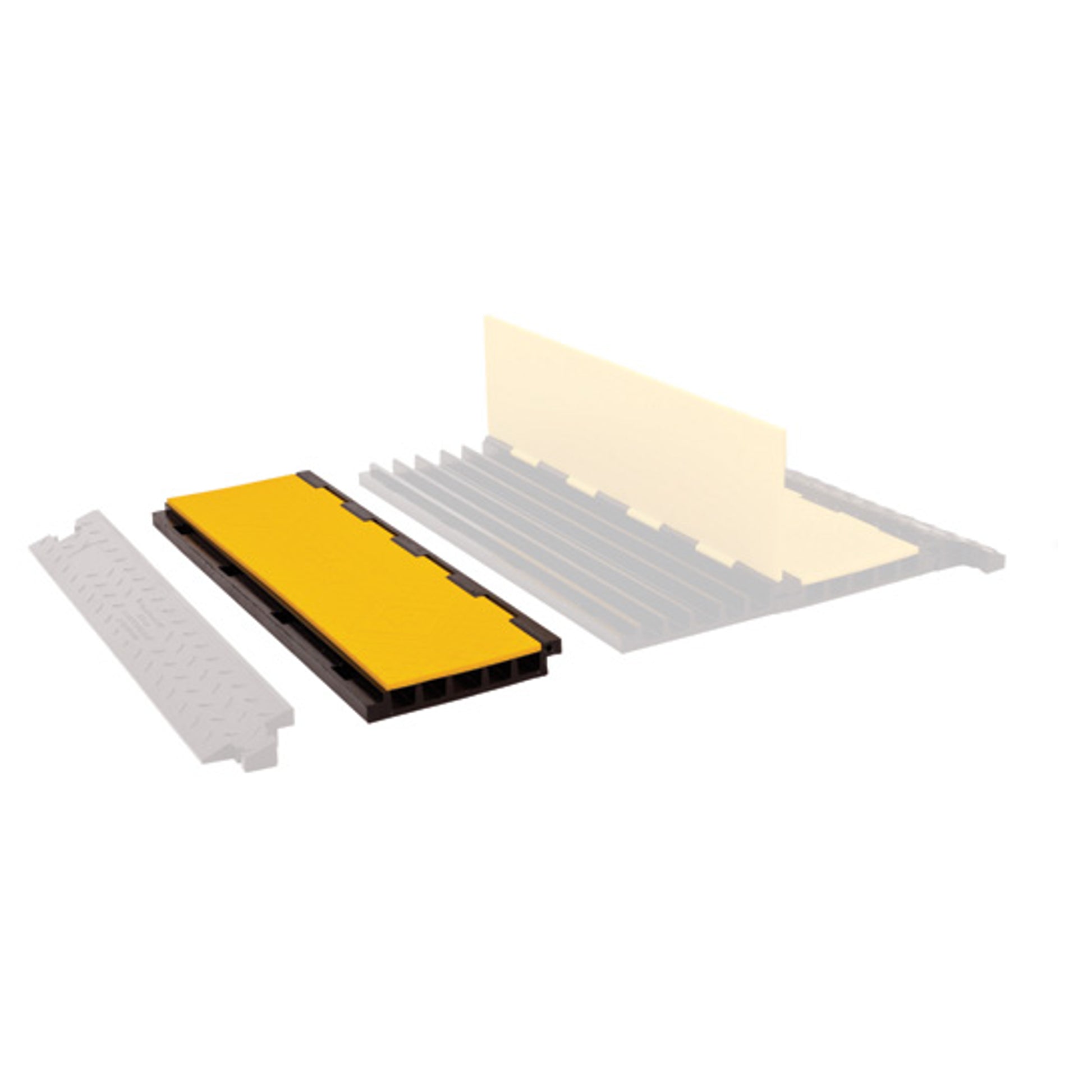 Cable Protector - Yellow Jacket - 5-Ch - 1.25" - Ams Center Section - Hourglass - Yellow/Black - YJ5-125AMSCTRYB