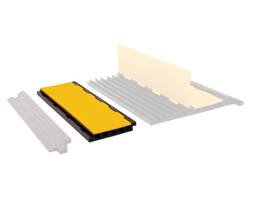 Cable Protector - Yellow Jacket - 3-Ch - 2.25" - Ams - Center Section - Dog Bone - Yellow/Black - YJ3-225AMSCTRYB