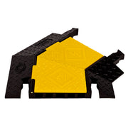 Cable Protector - Yellow Jacket - 5-Ch - 1.25" - Right Turn - Dog Bone - Yellow/Black - 65 - 200 Lb Load - YJ5TR-125-Y/B