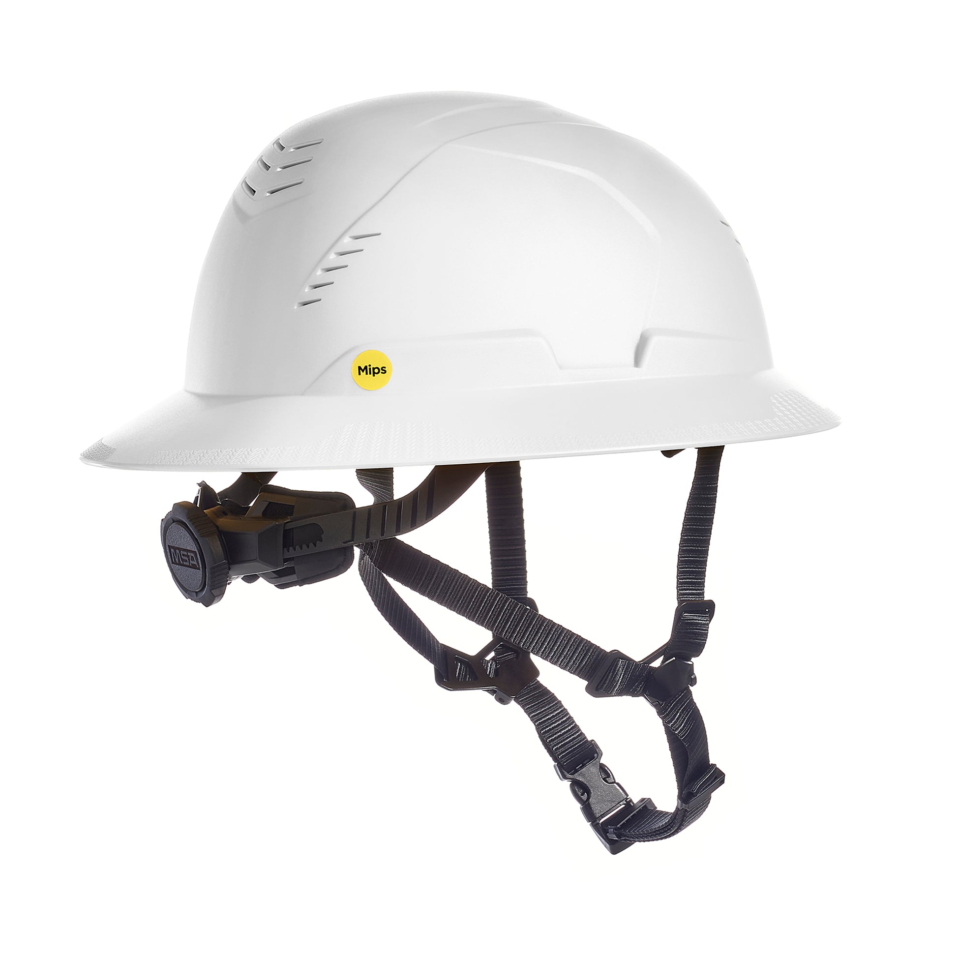 MSA V-Gard H2 Full Brim - Type II Class C - Mips - Safety Helmet - Vented - White - 10250605