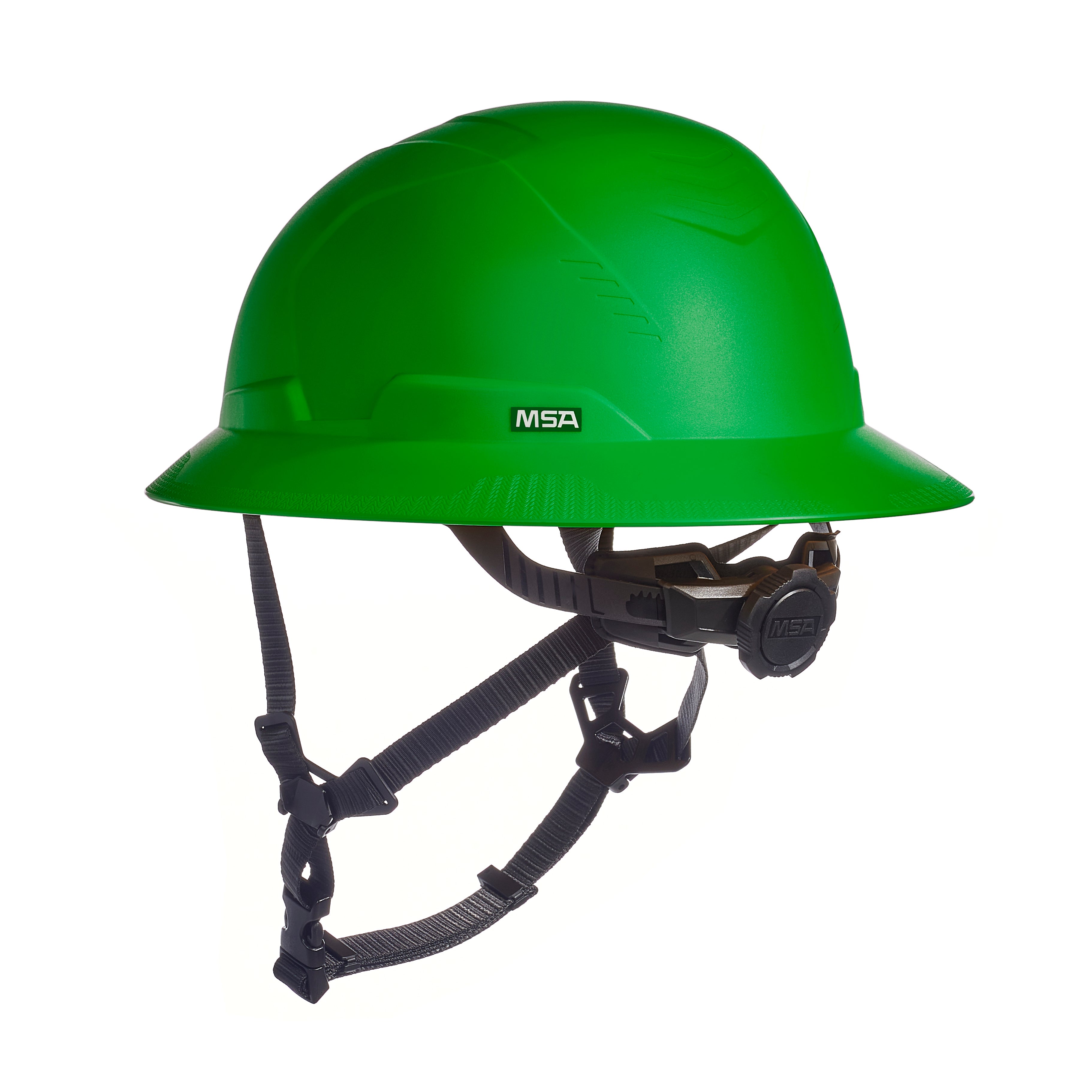 MSA V-Gard H2 Full Brim - Type II Class E Safety Helmet - Non-Vented - Green - 10250600