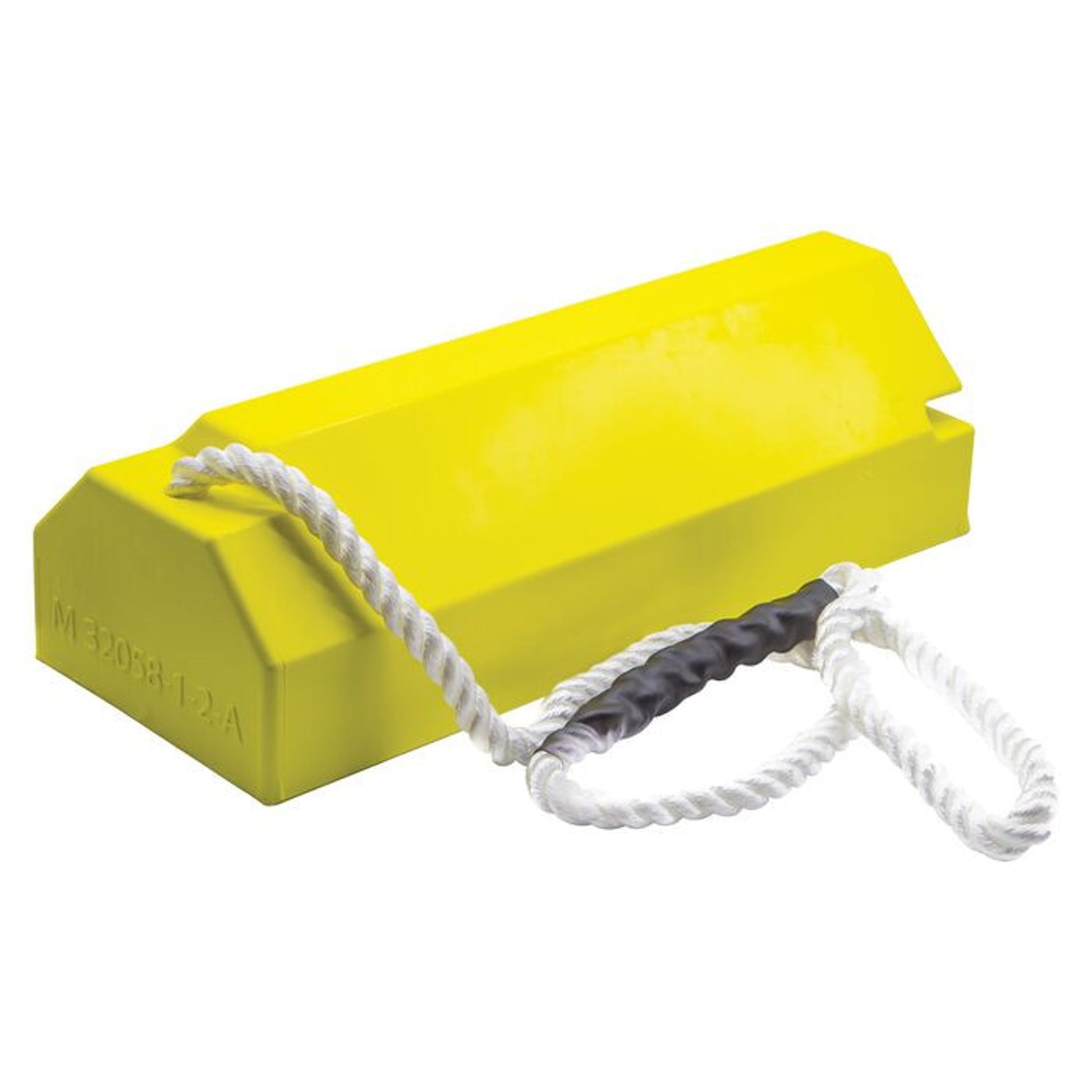 Wheel Chock - Aviation - 20" X 8" X 6" - Large To Oversized Aircraft - Qantas Locking Rope - Yellow - AC6820-QLR