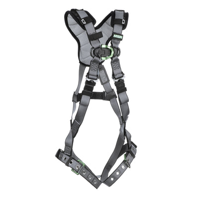 MSA V-FIT Harness w/Back D-Ring - Tongue Buckle Leg Straps - Shoulder & Leg Padding - Super Extra Large - 10194979