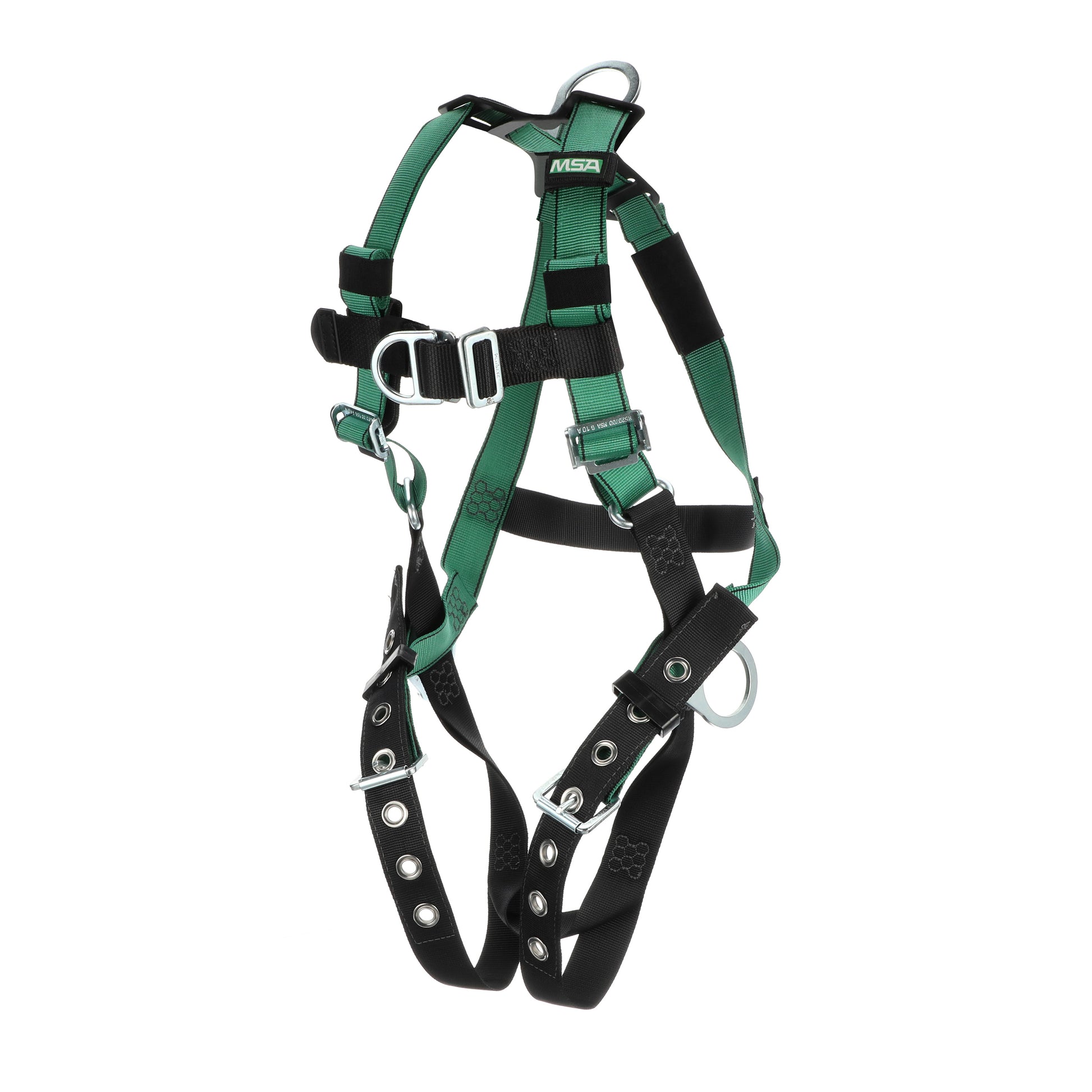 MSA V-FORM Harness w/Back, Front & Side D-Rings - Tongue Buckle Leg Straps - Standard - 10197207