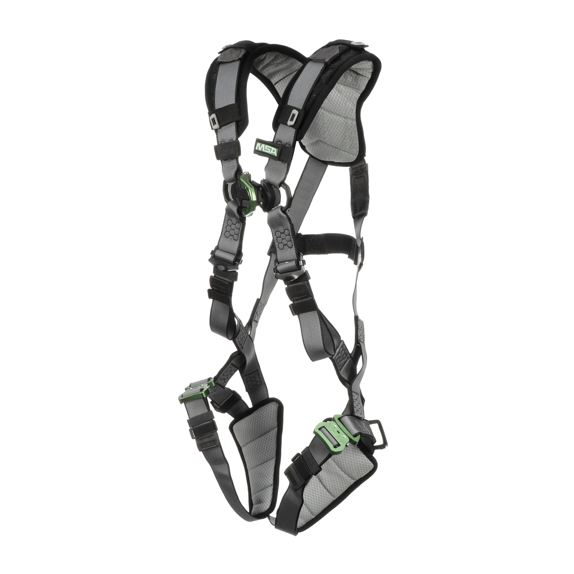 MSA V-FIT Harness w/Back D-Ring - Quick-Connect Leg Straps - Shoulder & Leg Padding - Extra Small - 10194944