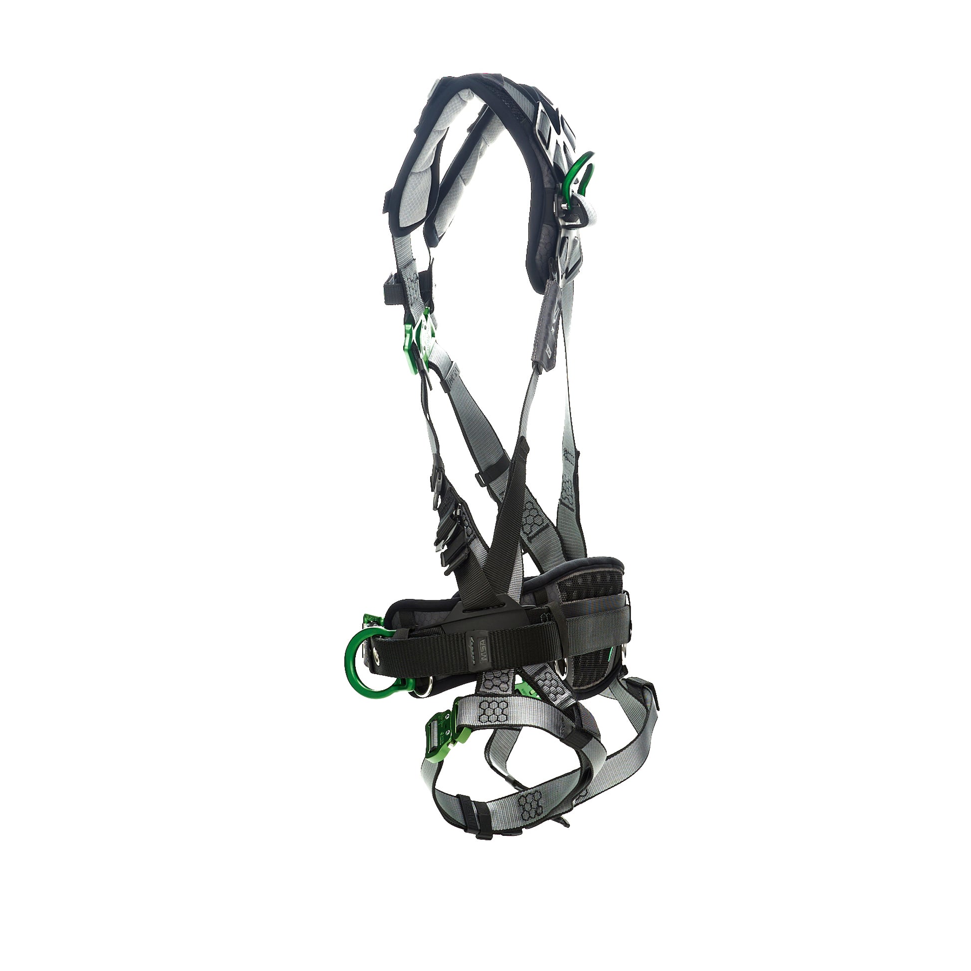 MSA V-FIT Construction Harness w/Back & Side D-Rings - Quick-Connect Leg Straps - Shoulder Padding - Standard - 10195134
