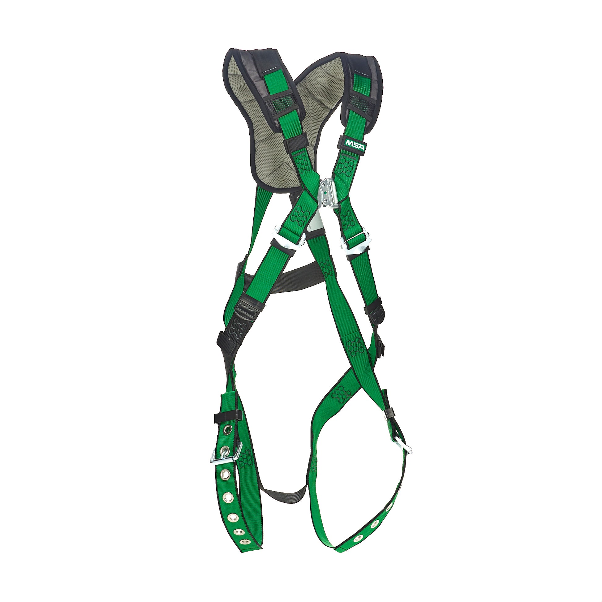 MSA V-FORM+ Harness w/Back D-Ring - Tongue Buckle Leg Straps - Super Extra Large - 10206087