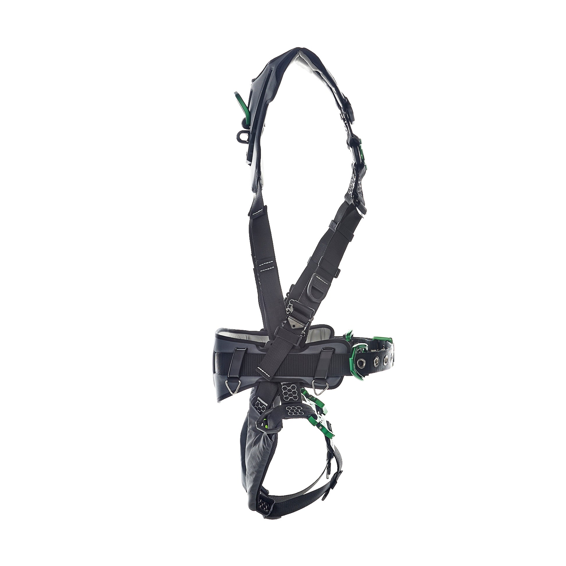 MSA V-FLEX Construction Harness w/Back, Front & Side D-Rings - Quick Connect Leg Straps - Extra Large - 10211344
