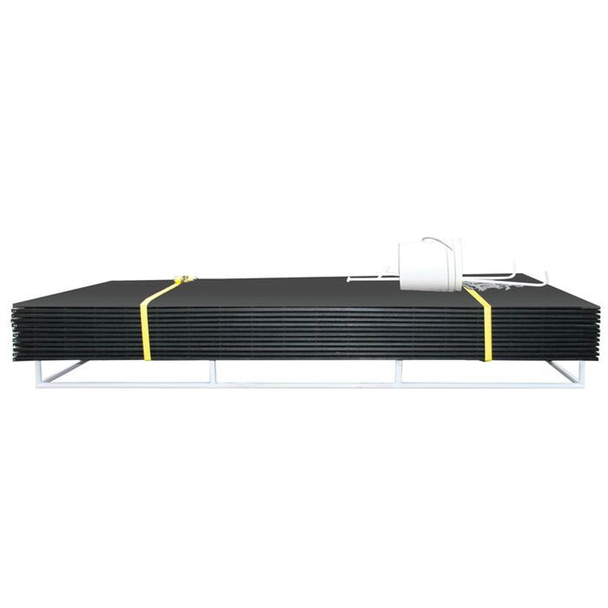 Ground Protection - AlturnaMat - Mat-Pak - (12) 3'X8' Mats - Black - Both Sides Smooth - W/Acc & Hand Holes - 120T - AMCP3S2HH8