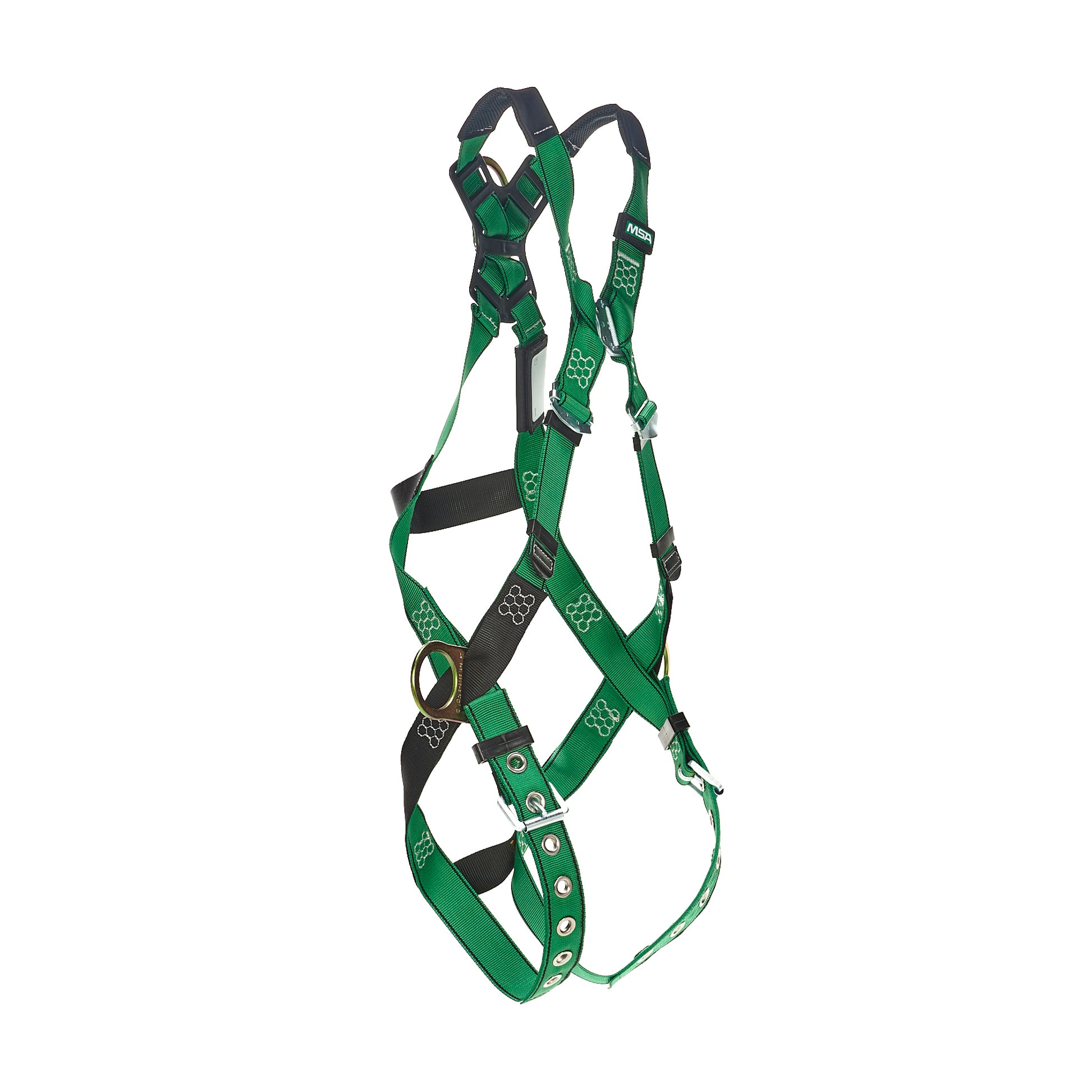 MSA V-FORM Harness w/Back & Side D-Rings - Tongue Buckle Leg Straps Quick Connect Chest Buckle - Extra Small - 10206061