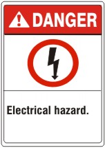 ELECTRICAL HAZARD LIGHTNING PICTO - DANGER SIGN
