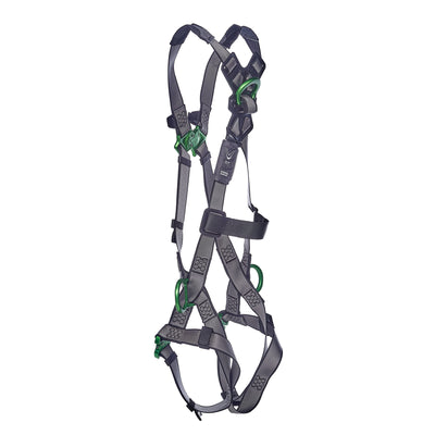 MSA V-FIT Harness w/Back & Side D-Rings - Quick-Connect Leg Straps - Extra Large - 10195066
