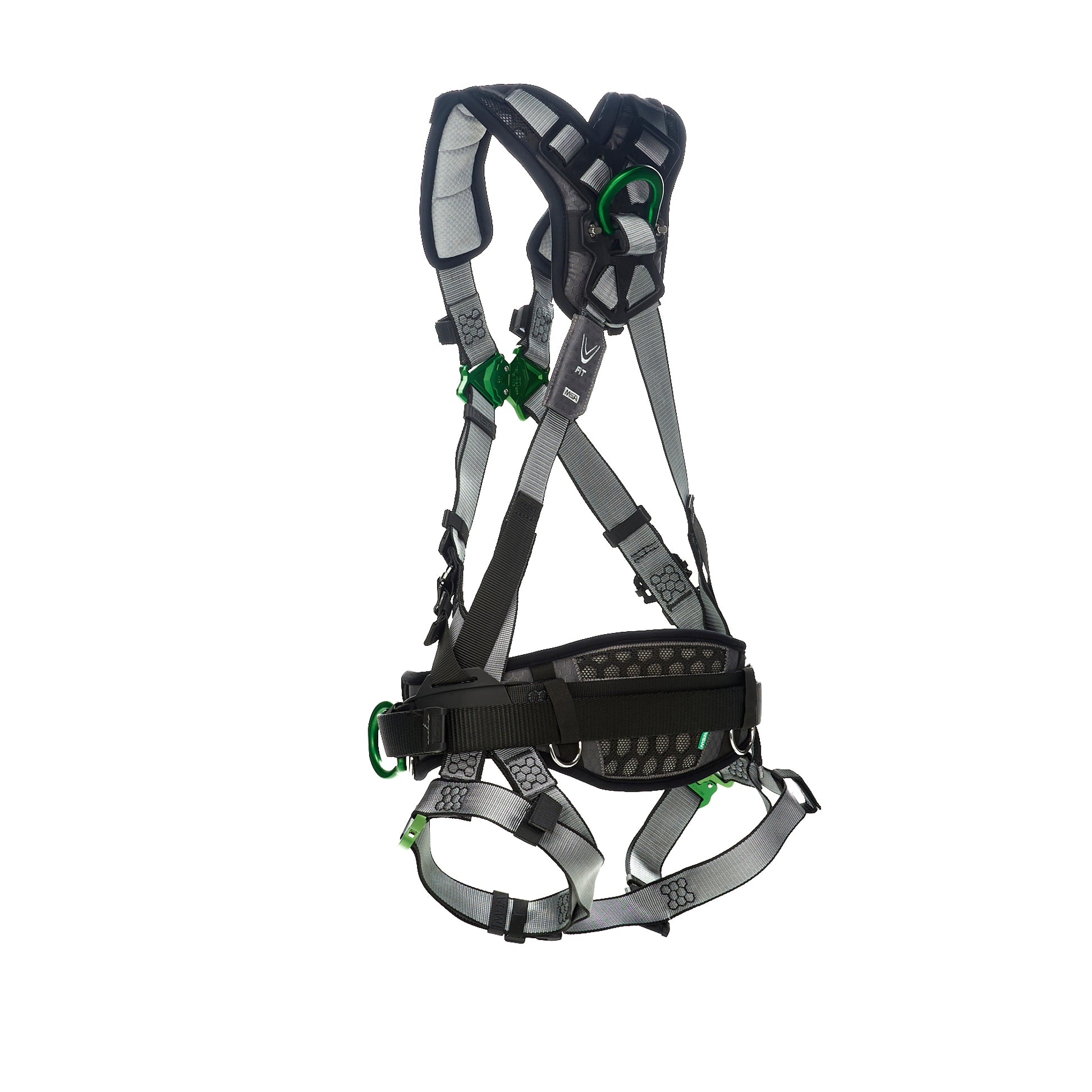 MSA V-FIT Construction Harness w/Back & Side D-Rings - Quick-Connect Leg Straps - Shoulder Padding - Extra Large - 10195135