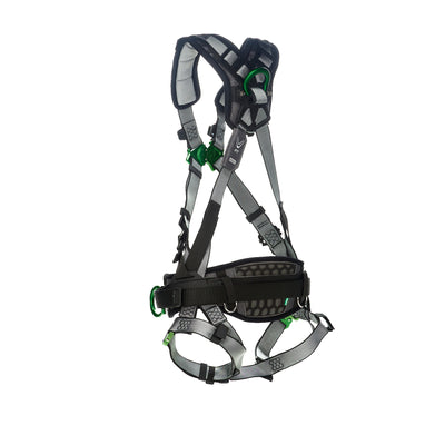 MSA V-FIT Construction Harness w/Back & Side D-Rings - Quick-Connect Leg Straps - Shoulder Padding - Extra Large - 10195135