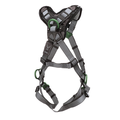 MSA V-FIT Harness w/Back & Side D-Rings - Quick-Connect Leg Straps - Shoulder Padding - Standard - 10194873