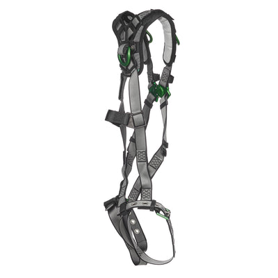 MSA V-FIT Harness w/Back & Shoulder D-Rings - Tongue Buckle Leg Straps - Shoulder Padding - Extra Small - 10194936