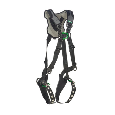 MSA V-FLEX Harness w/Back & Front D-Rings - Tongue Buckle Leg Straps - Super Extra Large - 10211323