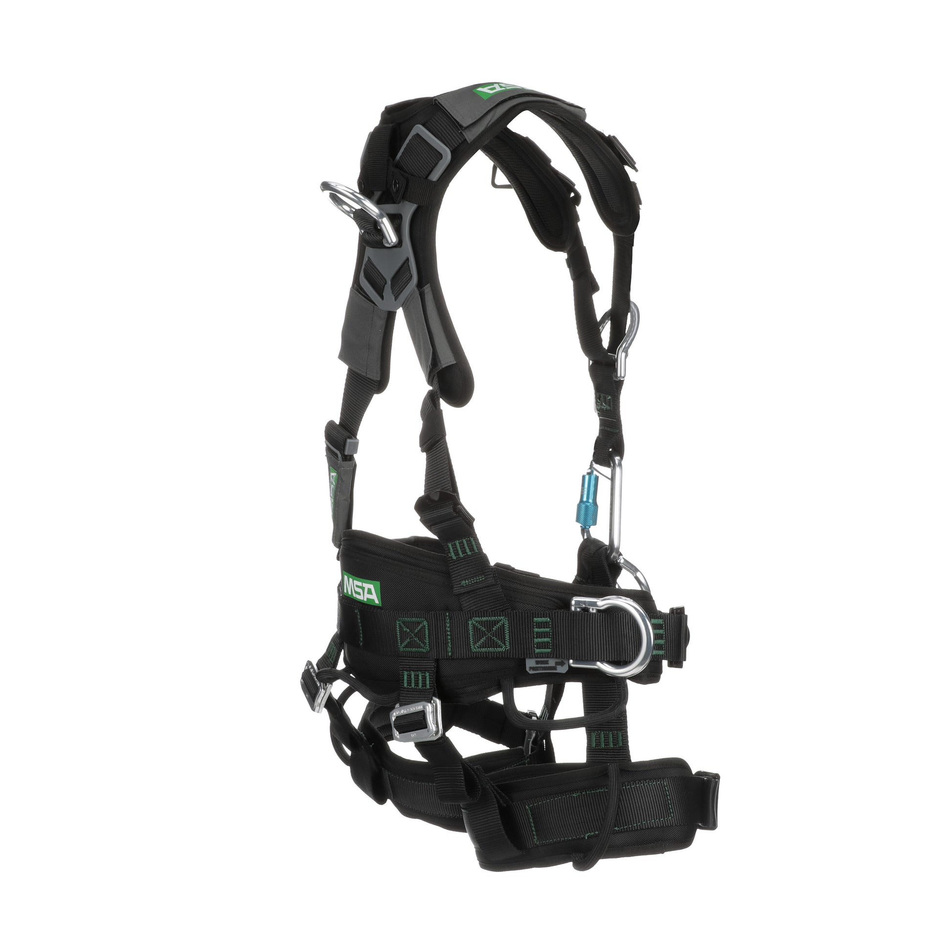 MSA Gravity Suspension Harness w/Back, Front, Belly, & Side D-Rings - Lumbar, Shoulder & Leg Padding - Medium - 10150457