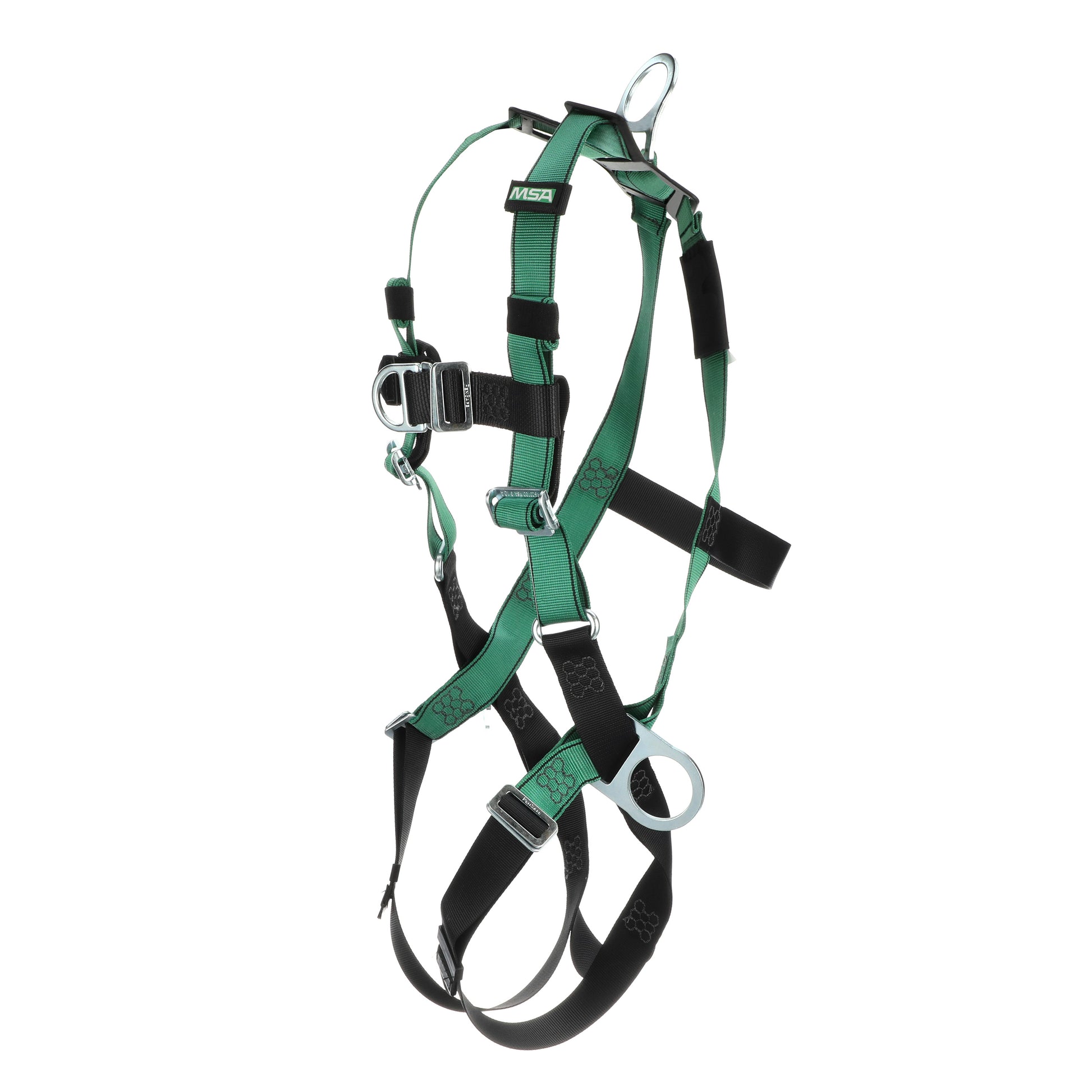 MSA V-FORM Harness w/Back, Front & Side D-Rings - Qwik-Fit Leg Straps - Super Extra Large - 10197438