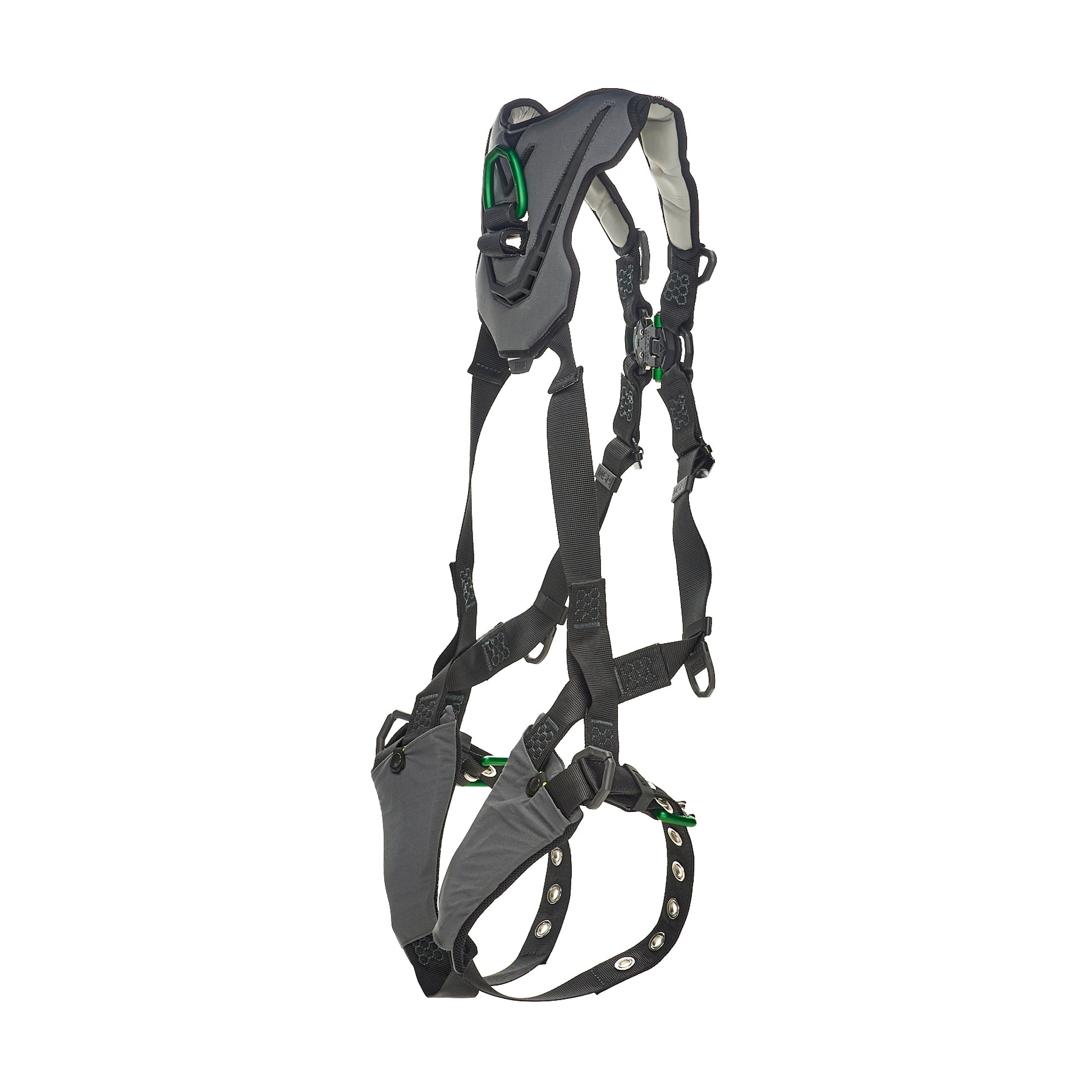 MSA V-FLEX Harness w/Back & Front D-Rings - Tongue Buckle Leg Straps - Super Extra Large - 10211323