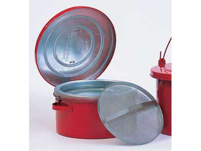 Justrite Bench Can - 2 Quart - Dasher screen - Red - B602
