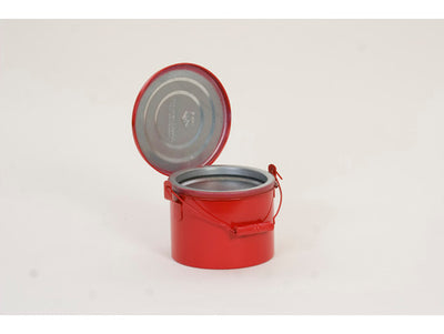 Justrite Bench Can - 4 Quart - Dasher screen - Red - B604